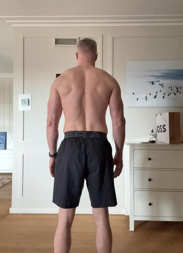 client transformation photo muscle growth