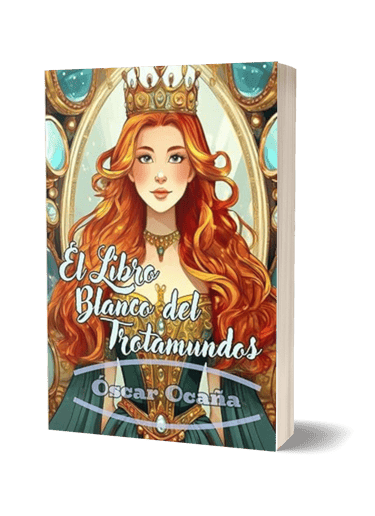 Portada en 3D del libro de cuentos 'El libro blanco del Trotamundos' de Óscar Ocaña Parrón