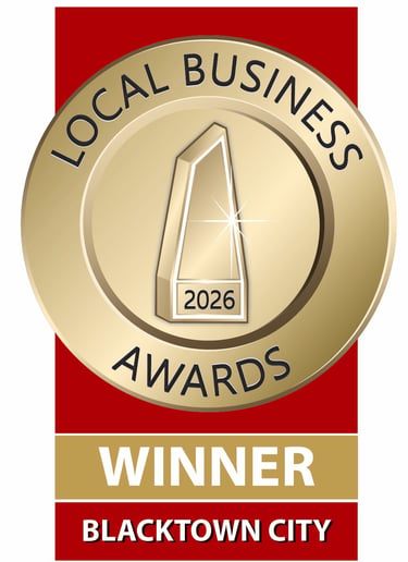 Gold medal for the 2026 Local Business Awards Winner in Blacktown City.