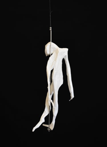 mobile sculpture papier personnage mouvement