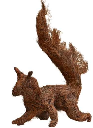 écureuil roux sculpture fil de cuivre artiste Wilfrid Bricourt