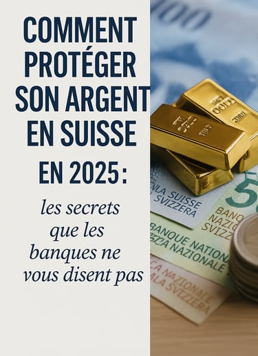 « Photographie réaliste d’un coffre-fort ouvert contenant des lingots d’or, des liasses de francs