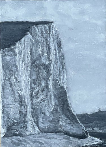 Tableau peinture à l'huile - La falaise