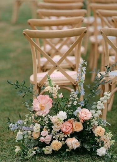 allée fleurie mariage champêtre