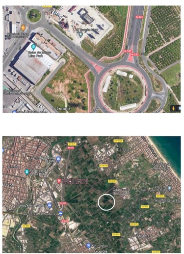 planos de situaciones en el atentado contra Román empresario de aduanas de Gandía