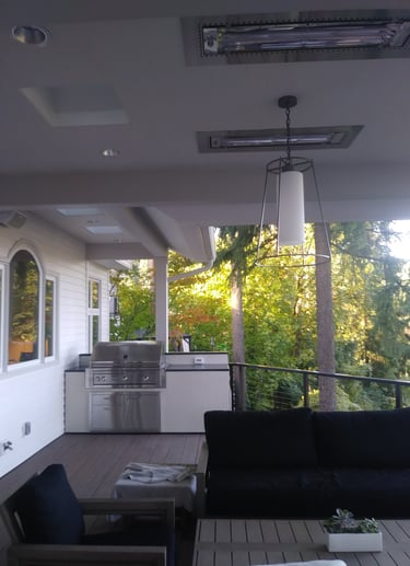 Covered Porch with Heaters