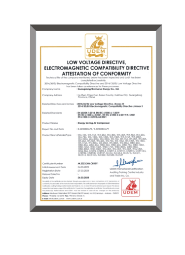  certifications WEMANO