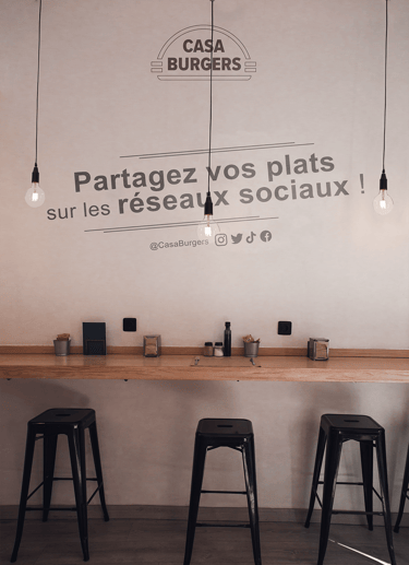 Signalétique "Casa Burgers"