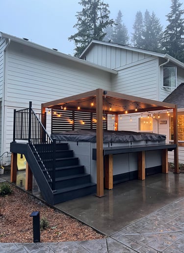 Spa stairs and bar top 
