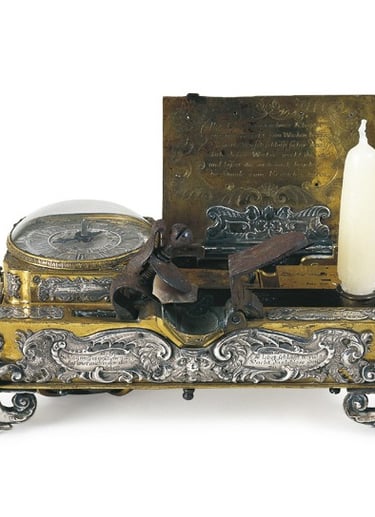 Relógio despertador de pederneira do século XVIII, Museu Medeiros e Almeida.