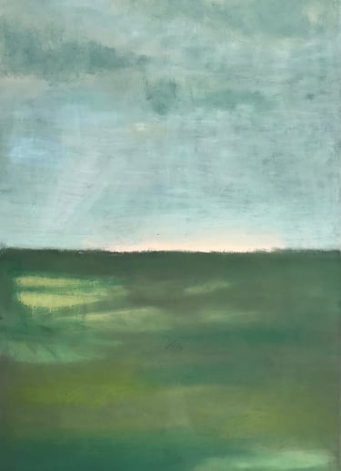 Landscape oil painting by Lina Mikuzyte