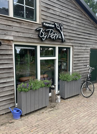a bicycle parked outside a building with a bicycle
