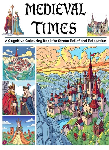 Medieval Times Colouring Book Cover