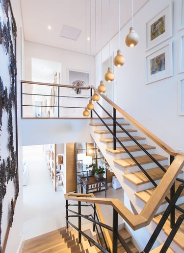 escalera modelo básico de madera