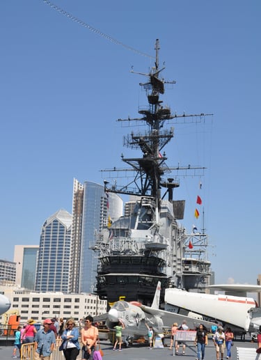 The USS Midway, a retired aircraft carrier, San Diego, California