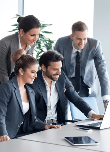 NFL Football Jobs employees reviewing resumes.