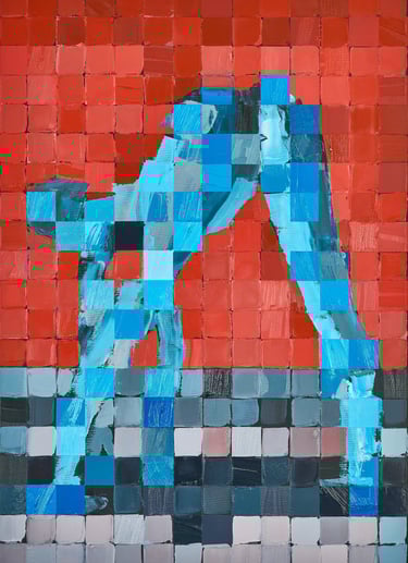 Zwart Vierkantje Schilderij van kunstenaar Henk Tieten