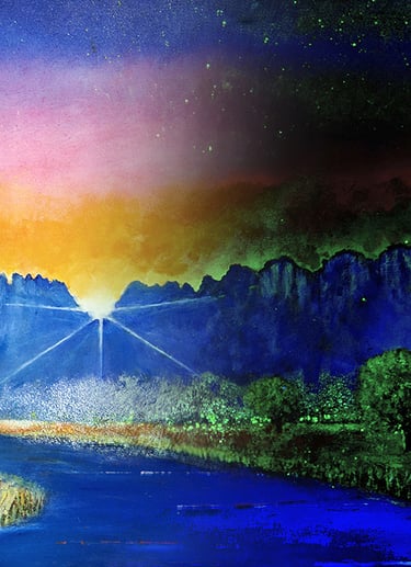 La Salida del Sol (Bicameral Collection) by New Mexico Artist John Dick-Peddie