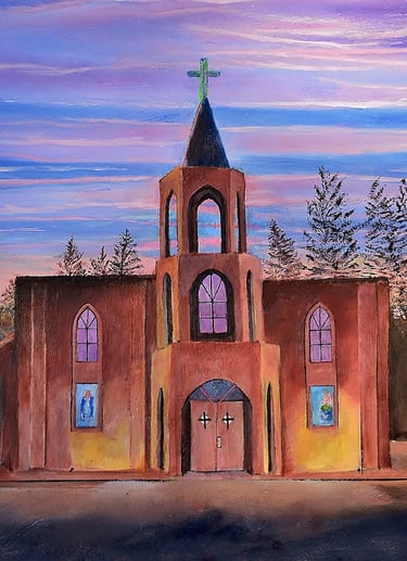 Magenta Evening by New Mexico Artist John Dick-Peddie