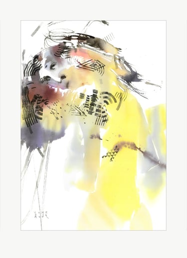 Yuge Kurt, professional watercolor painting 21.8 x 31.8 inch, on sale at online art gallery.