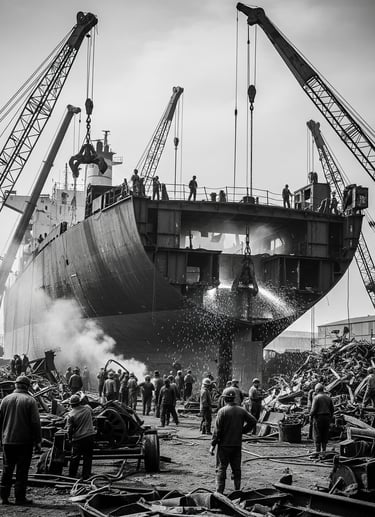 ship recycling yard, Sagarika ship Breaking Industry, Green Ship Yard