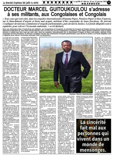 Presse Marcel Guitoukoulou CDP Info