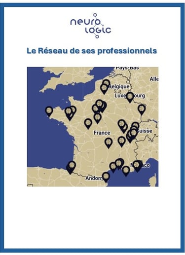 carte du reseau Neurologic ,centre de formation accrédité BCIA en FRANCE