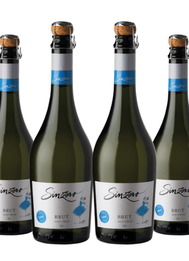 SINZERO Sparkling Brut - Non-Alcoholic Dry Champagne Alternative - Low Calories, Balanced Acidity, 2