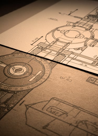 imagem de uma planta baixa de um projeto industrial