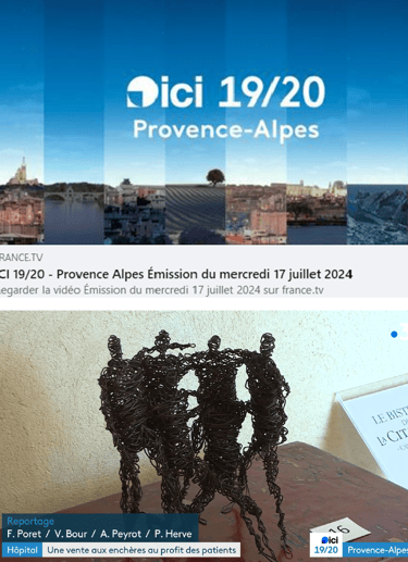France 3 Provence Alpes vente aux enchères au profit du fond d'hôpital d'Apt Wilfrid Bricourt
