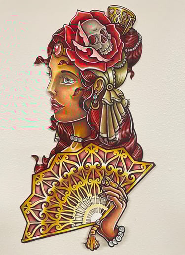 Tattoo Design Wannado of a colorful Gitana