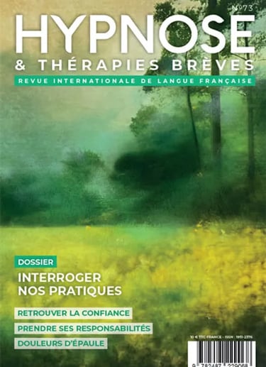 revue hypnose et thérapies brèves