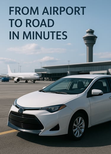 airport pickup with a car rental in Mauritius