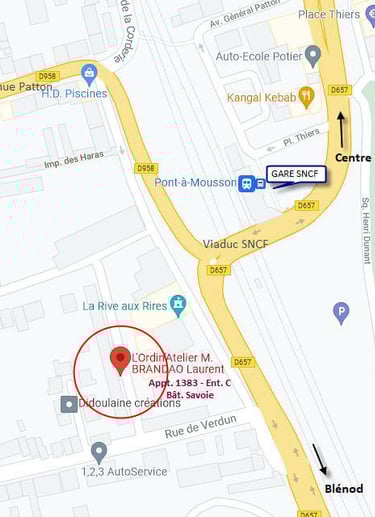PLAN D'ACCES A L'ORDIN'ATELIER