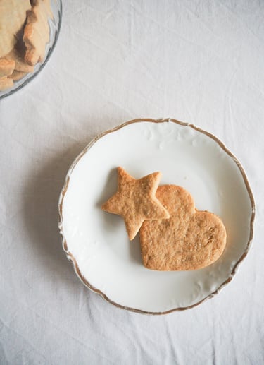 ciasteczka na białym talerzu