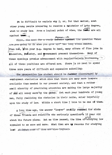 a letter from a letter written in a letterhead