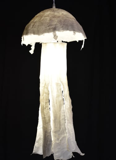 méduse suspension lumineuse papier sète
