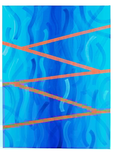 abstract art blue colors