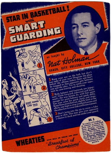 1939 Wheaties Star in Basketball Panel Nat Holman #5