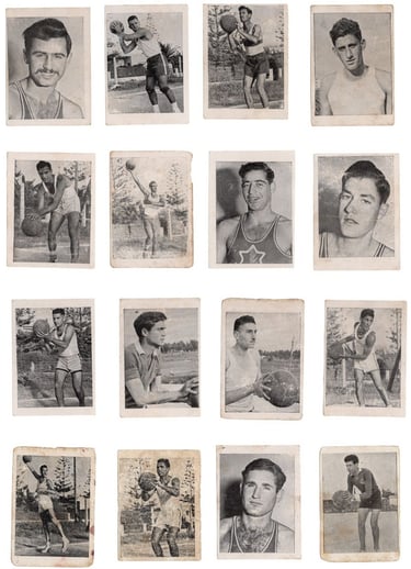 1954 Israeli Basketball Cards Rare Vintage