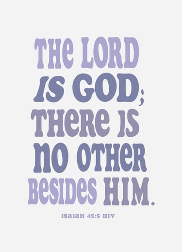 The Lord is God purple downloadable christian print