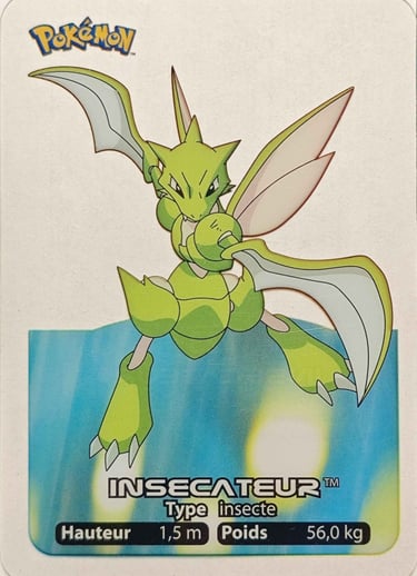 123 Insécateur Lamincards Pokémon série 1