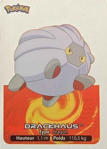 136 Drackhaus Lamincards Pokémon série 3
