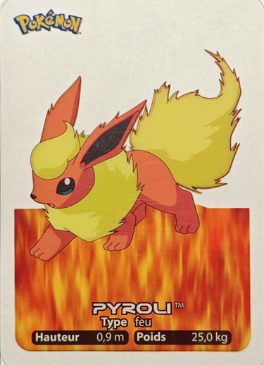 136 Pyroli Lamincards Pokémon série 1
