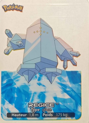 142 Regice Lamincards Pokémon série 3