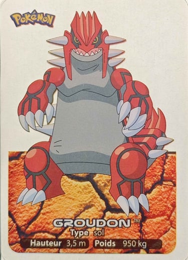 147 Groudon Lamincards Pokémon série 3
