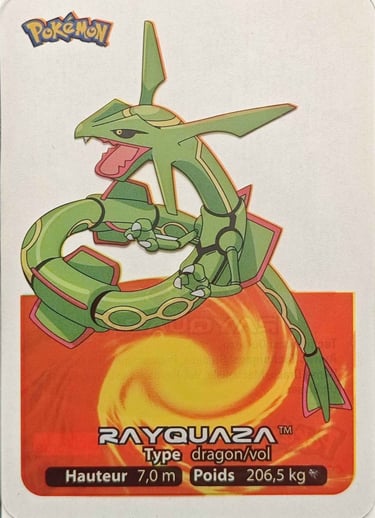 Rayquaza Lamincards Pokémon série 3