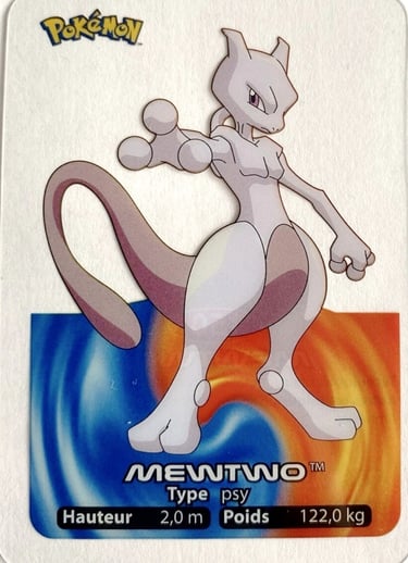 150 Mewtwo Lamincards Pokémon série 1