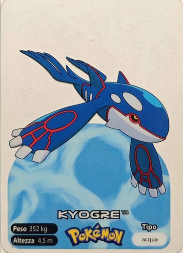 382 Kyogre Lamincards spécial édition