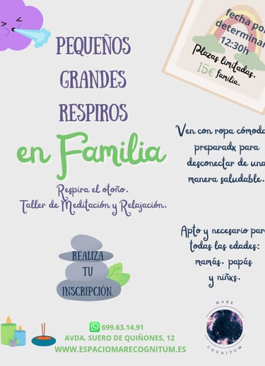 relajacion y meditacion en familia. psicopedagogia Leon. EspacioMareCognitum